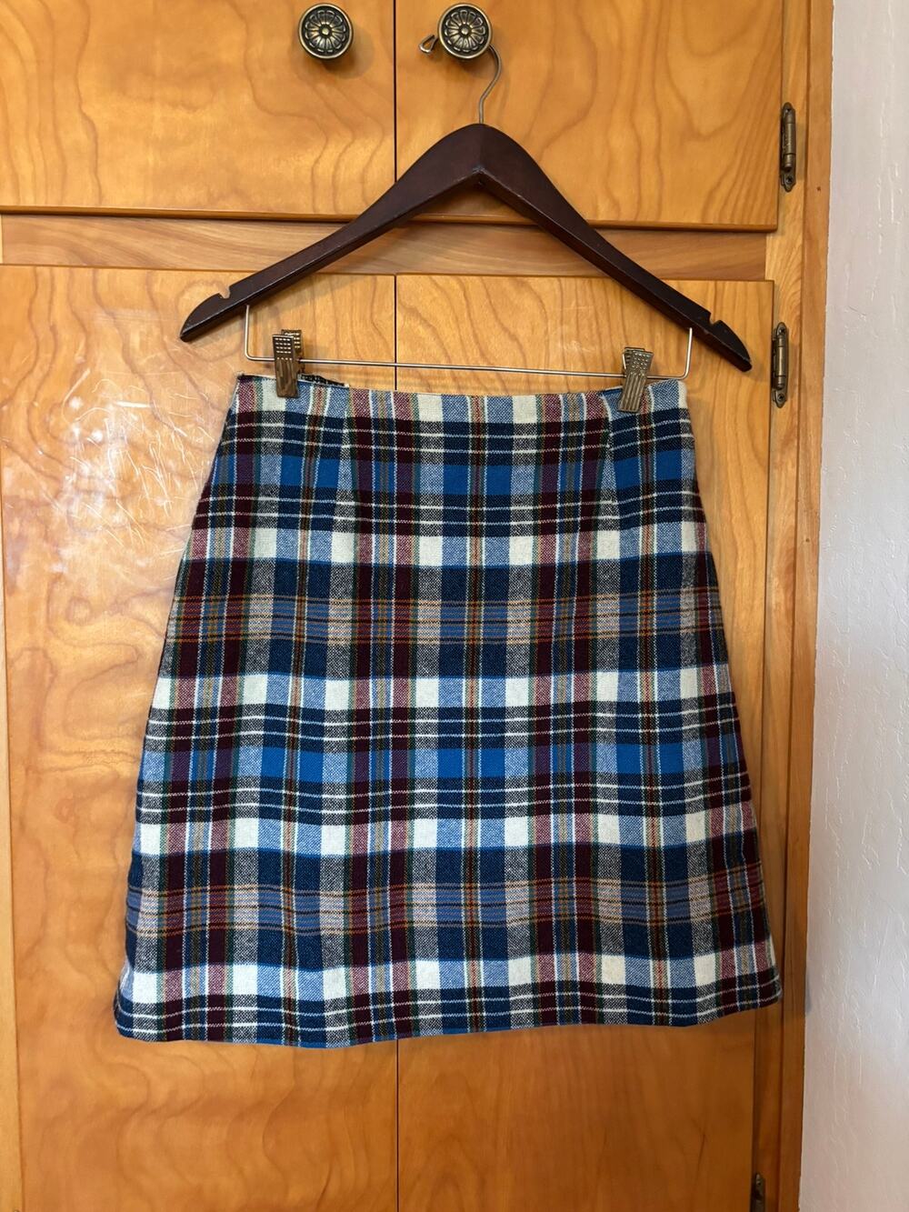 Vintage 1960s Bobbie Brooks Wardrobe Magic Plaid A-Line Skirt Made USA